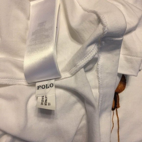 Vintage Ralph Lauren Polo Fisherman Bear T-Shirt Big Tall 1XB Fishing Cotton Fis - Picture 8 of 10